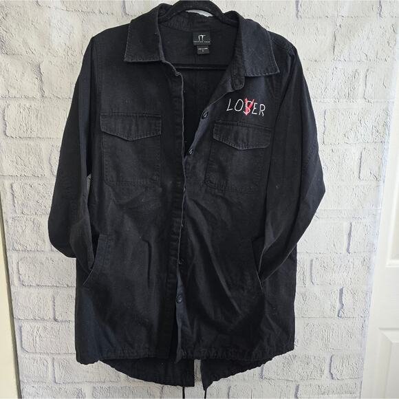 Pennywise It Two Cargo Trenchcoat Style Button Up Loser Shacket Men's Large - Picture 1 of 12